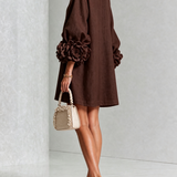 Imarie - Floral Cuff Mini Dress
