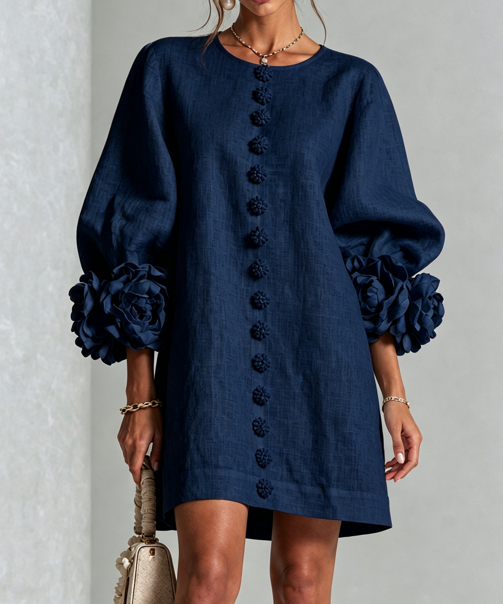 Selena | Floral Button-Down Mini Dress