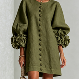 Selena | Floral Button-Down Mini Dress