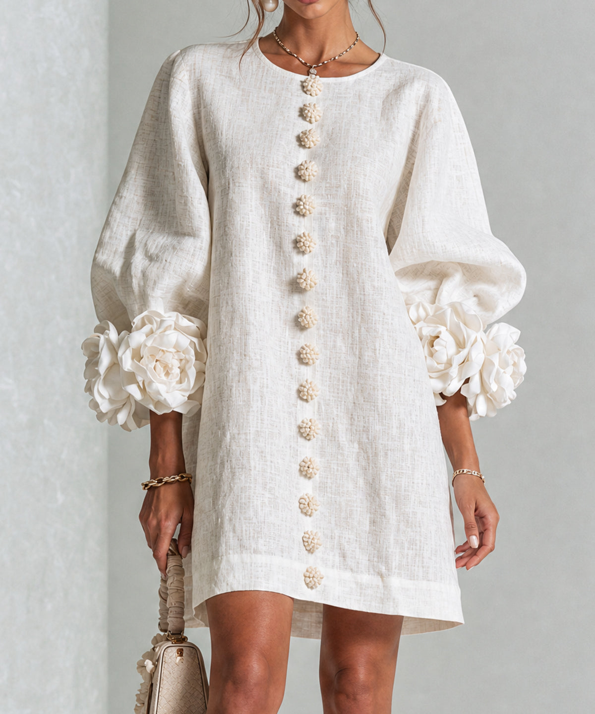 Selena | Floral Button-Down Mini Dress