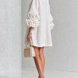 Imarie - Floral Cuff Mini Dress