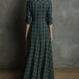 Valentina | Long Plaid Dress