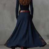 Elisa | Maxi Suede Dress with Belt