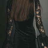 Vanie – Velvet and Lace Mini Dress