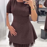 Cassie - A-Line Patchwork Dress