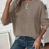 Sabina | Soft Knit Sweater with Side Slits