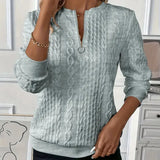 Elke | Zip-Front Knit Sweater
