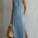 Julia | Vintage Lace Denim Dress