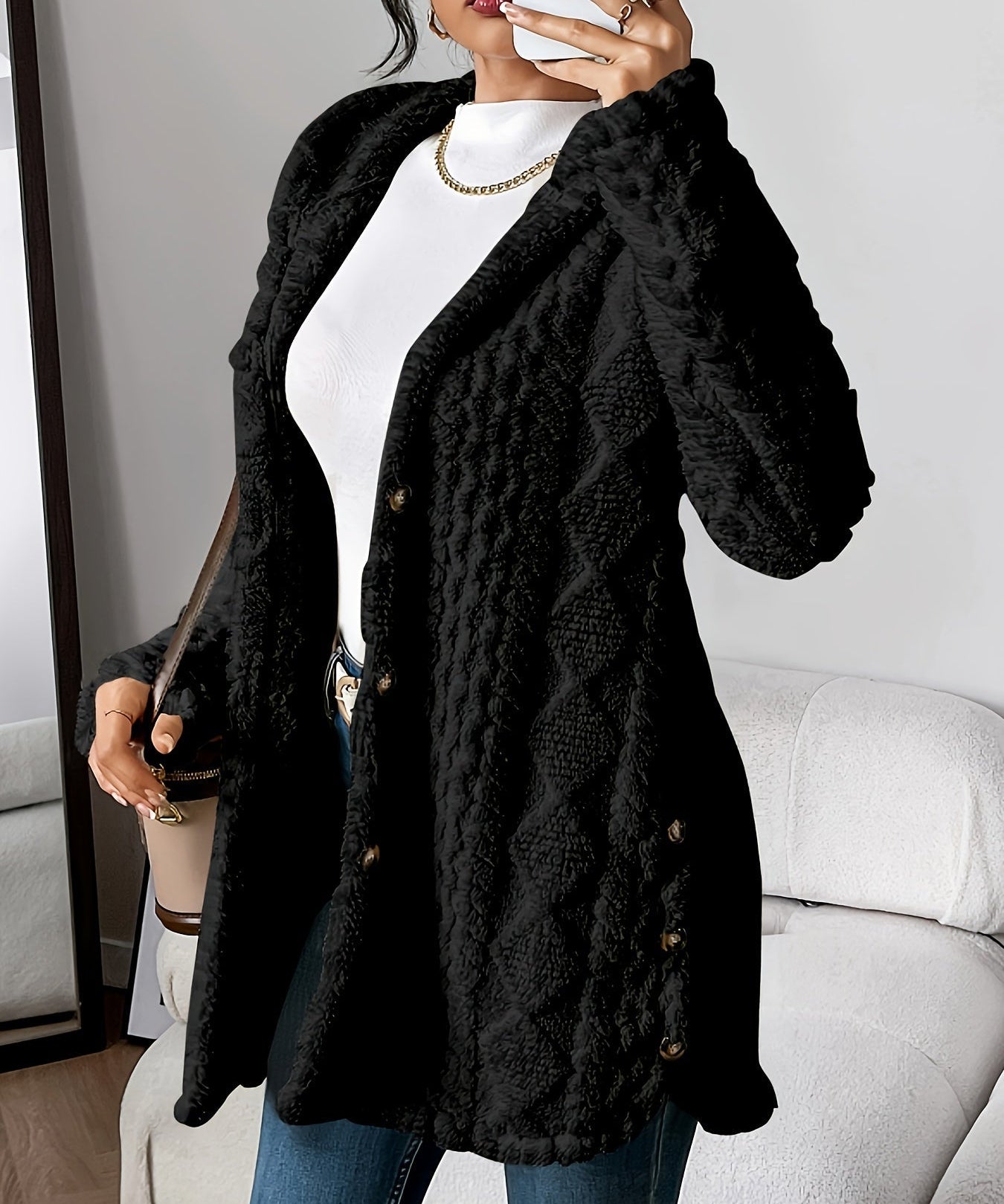 Danielle | Plush Hooded Jacket