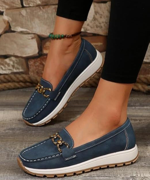 Ella - Orthopedic Flat Buckle Loafers