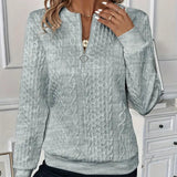 Elke | Zip-Front Knit Sweater
