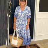 Keisha | Graceful V-Neck Floral Maxi Dress