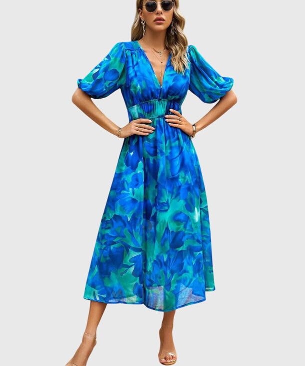 Merlin™ | Flattering Floral Midi Dress