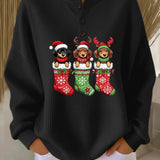 Grethe | Retro Christmas Sweater Featuring Dog Design