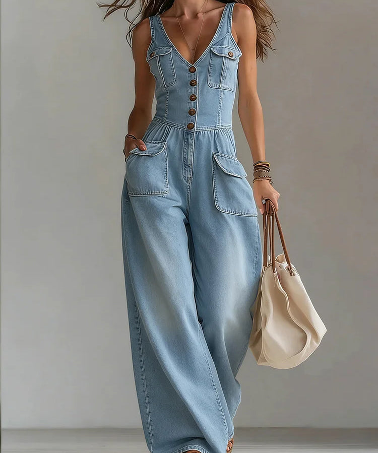 Sylvia | Casual Denim Overalls
