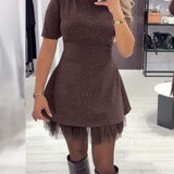 Cassie - A-Line Patchwork Dress