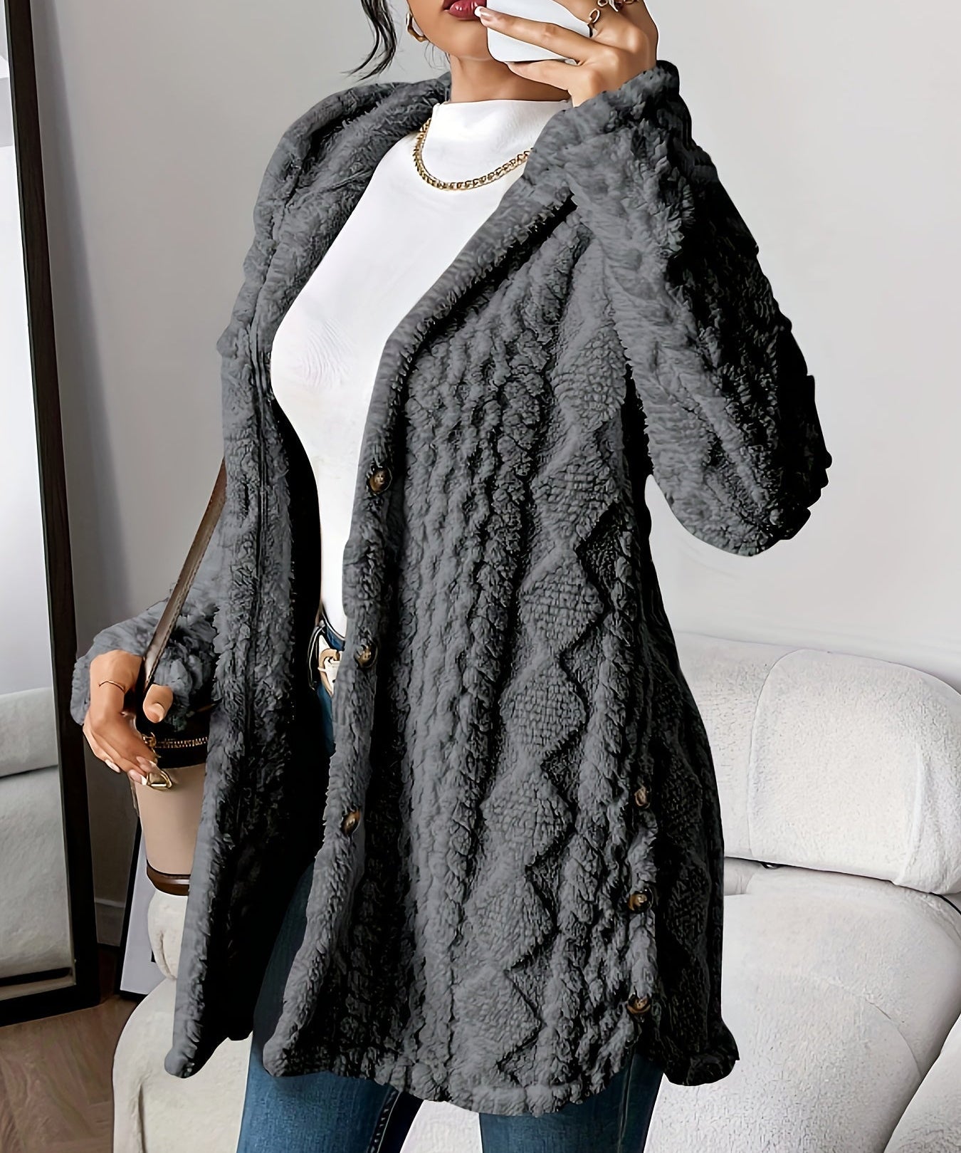 Danielle | Plush Hooded Jacket
