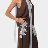 Elvira Coordinated Set Featuring Contrasting Lace Accents