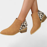 Janicee Stylish Leopard Print Orthopedic Boots