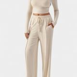 Celaen Elastic-Fit Viscose Yoga Set with Round Neck