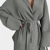 Amy V-Neck Blazer and Flared Pants Set