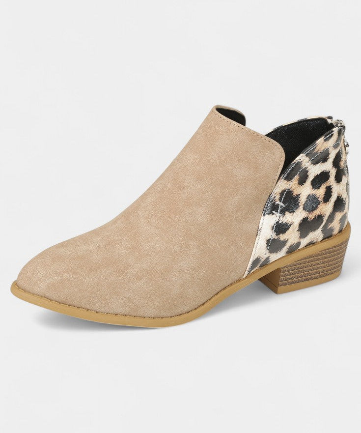 Janicee Stylish Leopard Print Orthopedic Boots