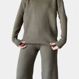 Florisse Stylish Casual Knit Set with Side Slit