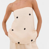 Mika Strapless High-Waisted Wide-Leg Two-Piece Set