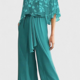 Claribel V-Neck Top and Wide Leg Pants Set