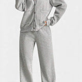 Vellina Cozy Cardigan Jacket & Wide-Leg Pants Set