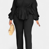 Charmed Adjustable Waist Set with Tailored Pants