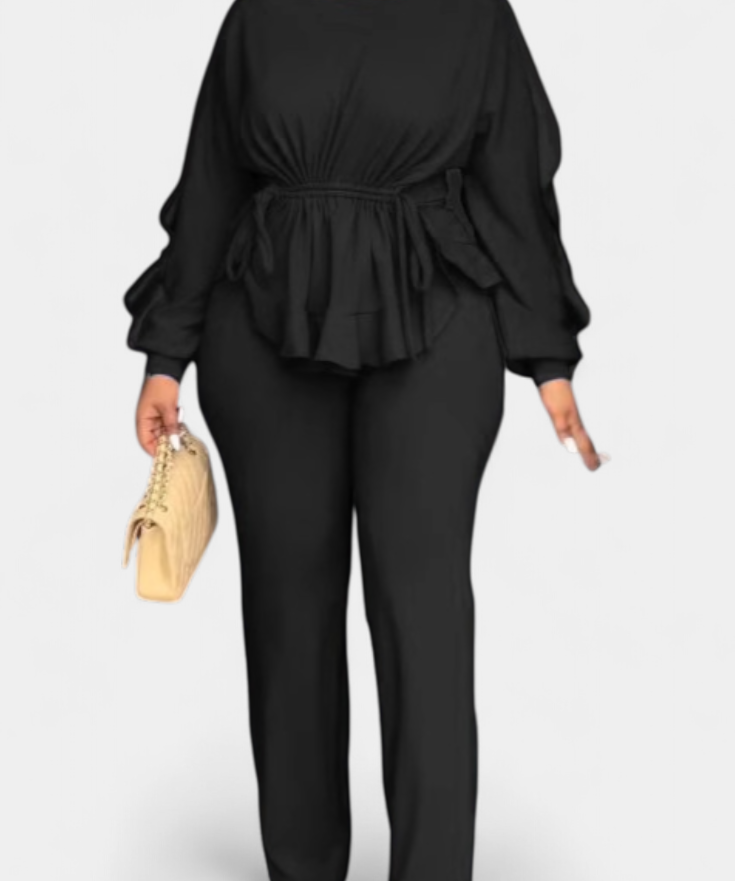 Charmed Adjustable Waist Set with Tailored Pants