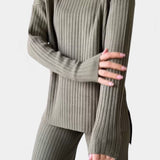 Florisse Stylish Casual Knit Set with Side Slit