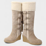 Palmyre Wedge-Heeled Winter Boots with Cozy Fur Lining