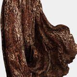 Chic Velvet Turtleneck Ensemble with Sophisticated Leopard Print Skirt