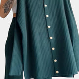 Striped Jacquard Knit Two-Piece Set with Thoughtful Design