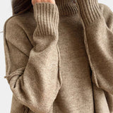 Xylia Turtleneck Knit Set with Wide-Leg Pants