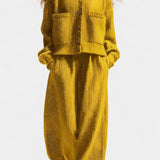 Magali Knit Cardigan & Wide-Leg Pants Ensemble