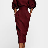 Soizic Structured Top and Midi Skirt Two-Piece Set