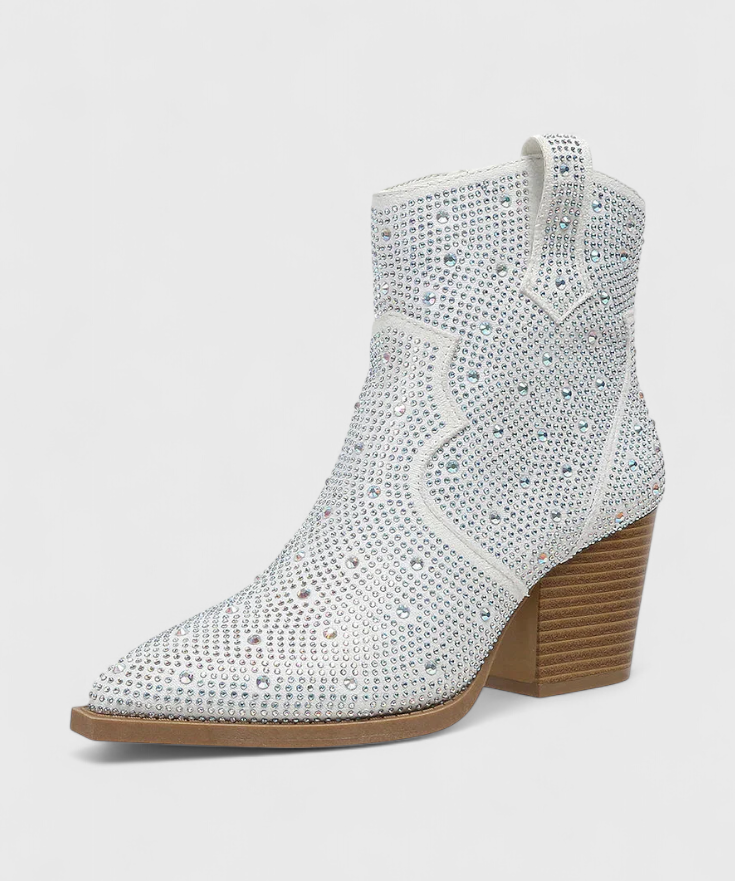 Berenice Zippered Patchwork Boots with Durable Sole