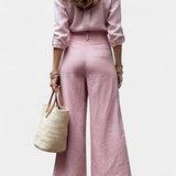 Sabina Easygoing Set with Flowing Top and Capri Trousers