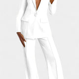 Marnie Blazer and High-Waisted Pants Ensemble