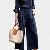 Sabina Easygoing Set with Flowing Top and Capri Trousers