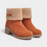 Luise Sienna Faux Fur Block Heel Ankle Boots