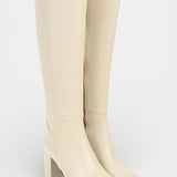 Querida Chic Zip Boots with Comfortable Block Heel