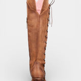 Antonine Vintage Western Lace-Up Boots with Embroidery