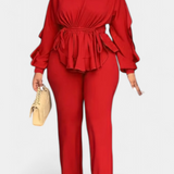 Charmed Adjustable Waist Set with Tailored Pants