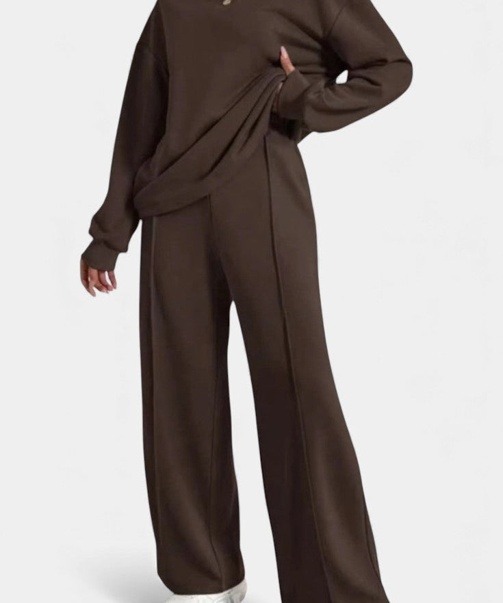 Tiara Lounge Set: Sweatshirt & High-Waisted Trousers