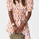 Araceli Tailored Set with Puff Sleeves and Flared Trousers