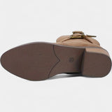 Western Style Suede Mesa Trail Boots with Metal Buckles
